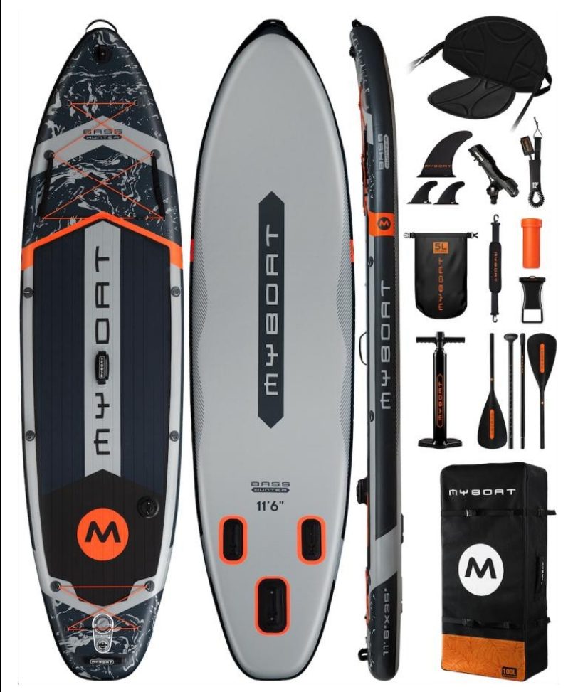 پدل برد MY BOAT BASS HANTER GREY PRO