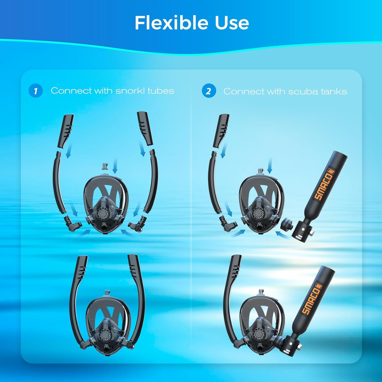 71DjUMfYelL._AC_SL1500_ ماسک وسیلندر samco dive - Image 4